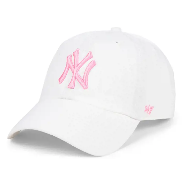Casquette New York Yankees MLB White/Rose Clean Up WHT