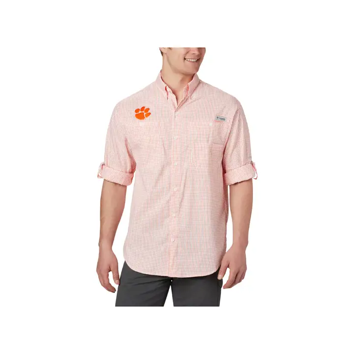 T-shirt à manches longues Clemson NCAA Super Tamiami orange/blanc