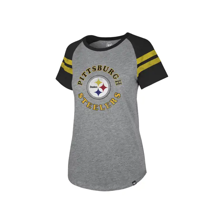 T-shirt raglan Pittsburgh Steelers NFL pour femme LE Flyout 19