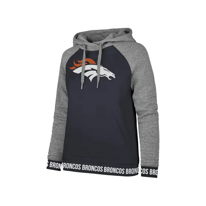 Denver Broncos NFL Sweat-shirt à capuche Revolve pour femme 19 marine