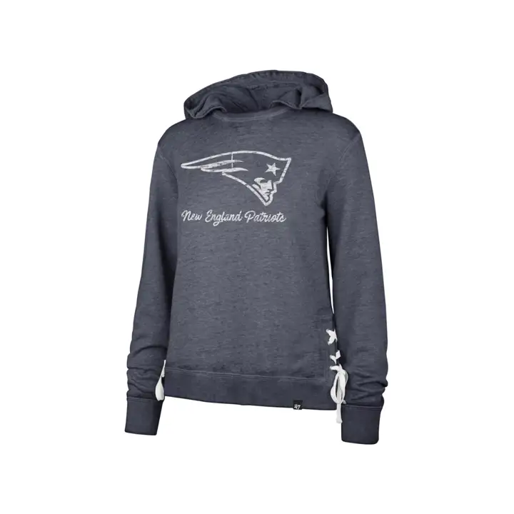 New England Patriots NFL Sweat à Capuche Femme à Lacets 19 Marine