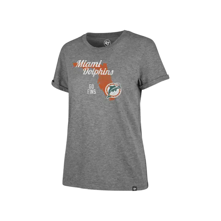 T-shirt Femme Miami Dolphins NFL State Love 19 gris