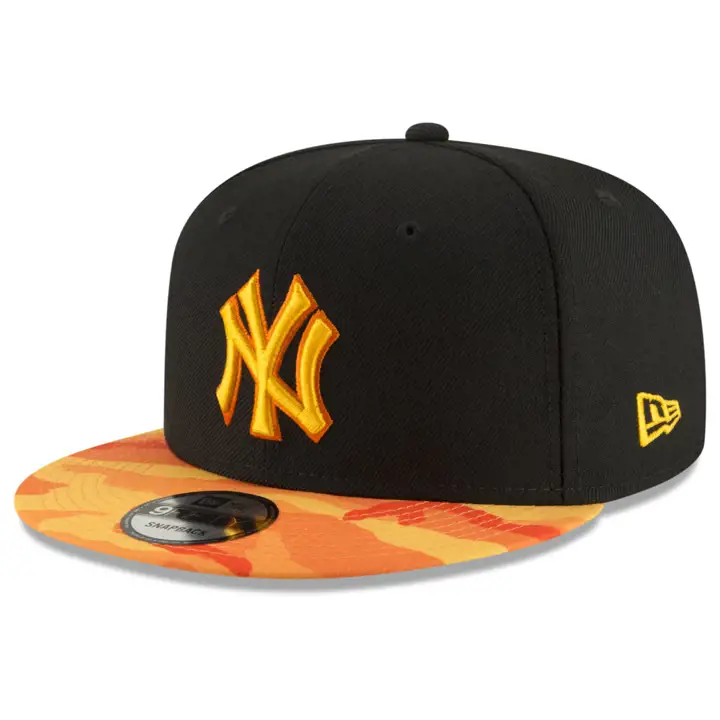 New York Yankees MLB Fire Camo 9Fifty noir/orange