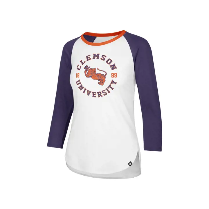 Clemson Tigers NCAA Femme Script Splitter Raglan 19 b./vi.