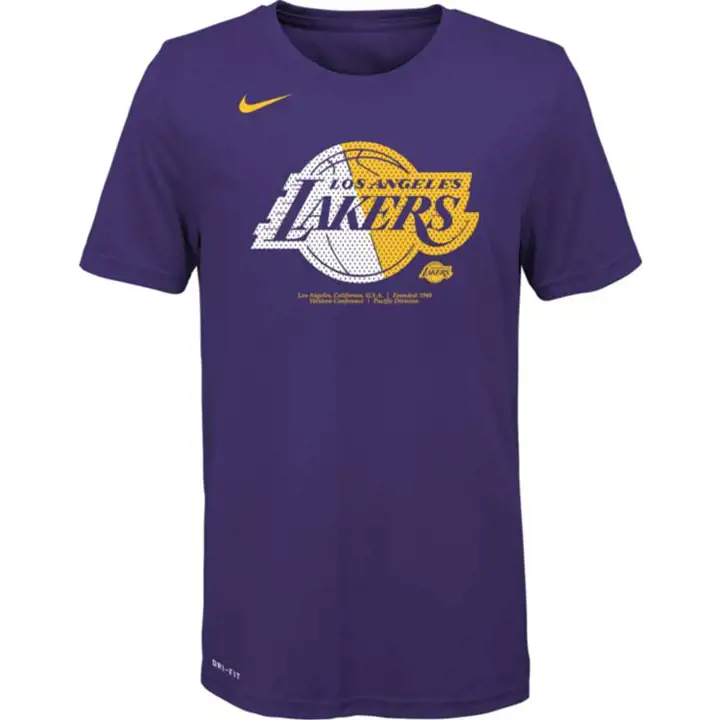 T-shirt Los Angeles Lakers NBA Split Logo Dry 19 Pur