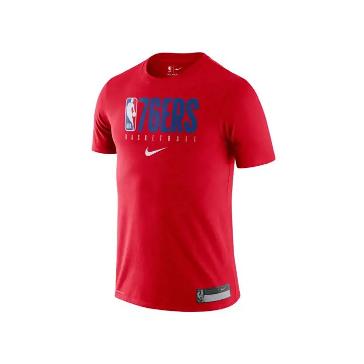 T-shirt d'entraînement des 76ers de Philadelphie NBA 19 Rouge