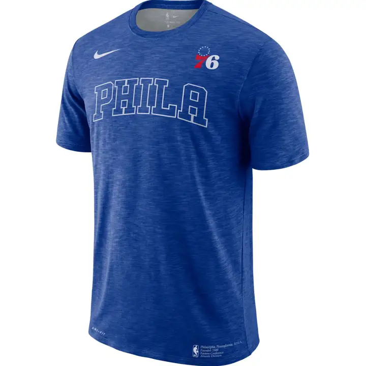 T-shirt Philadelphia 76ers NBA Facility Dry 19 Bleu