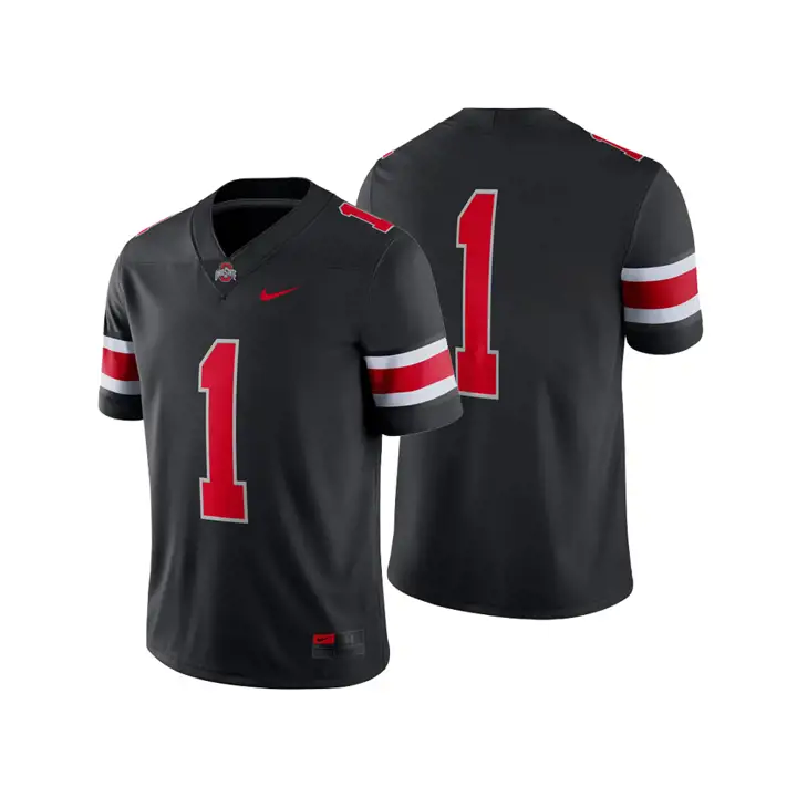 Maillot de match alternatif NCAA Ohio State 19 noir/gris