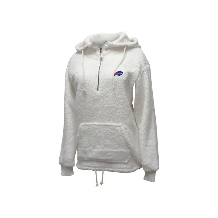 Polaire Sherpa NFL Buffalo Bills Femme Quarter Zip 19 ivoire