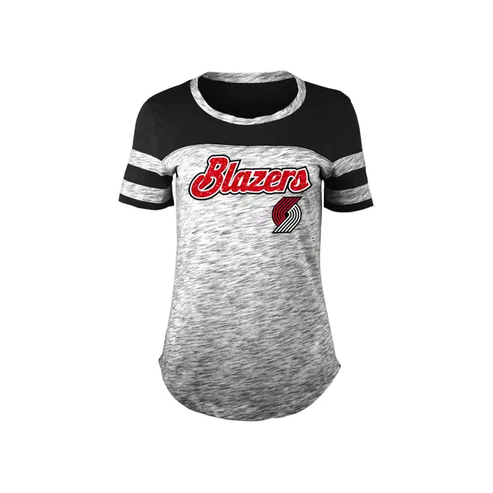 T-shirt femme NBA Portland Trail Blazers en tissu chiné 19 noir