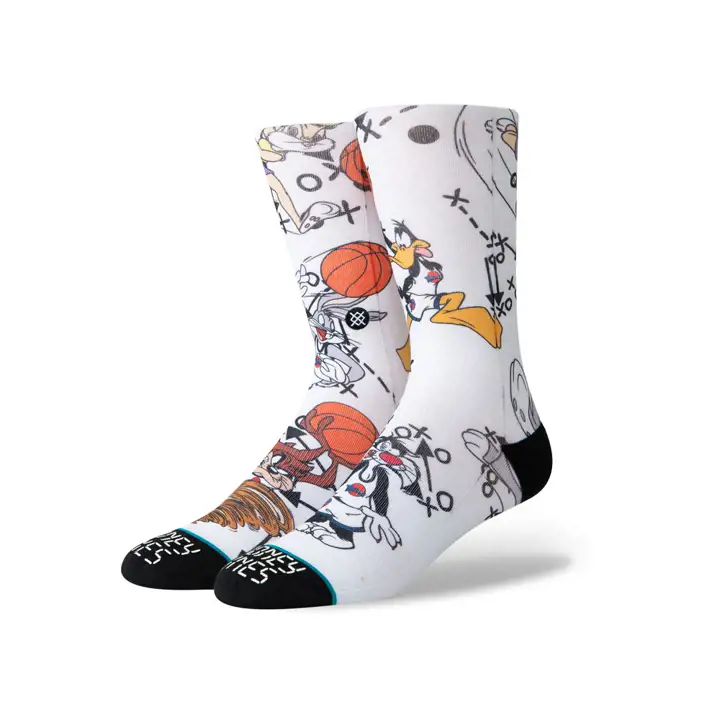 Chaussettes Stance Space Jam Crew blc/rge/Bleu