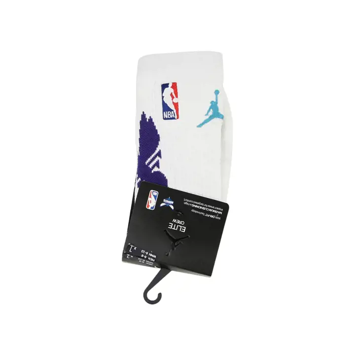 Chaussettes d'équipage élite Charlotte Hornets NBA pour hommes b/v/t