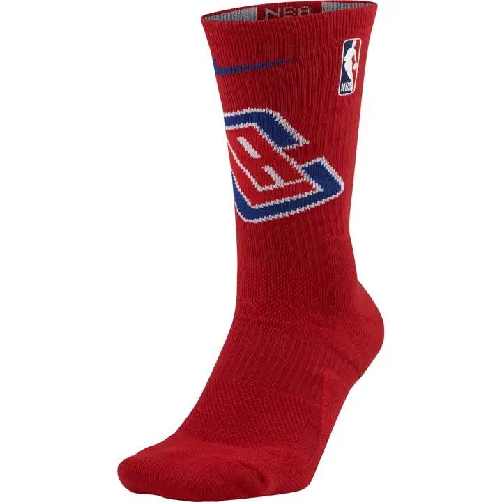 Chaussettes d'équipage élite homme NBA NK Los Angeles Clippers rouge/b