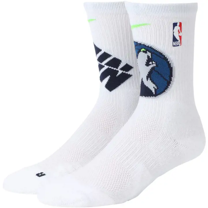 Chaussettes d'équipe élite pour homme Minnesota Timberwolves NBA NK blc