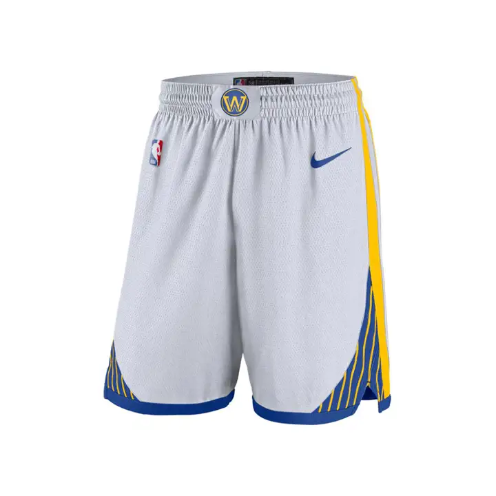 SHORT SWINGMAN NBA WARRIORS BLANC