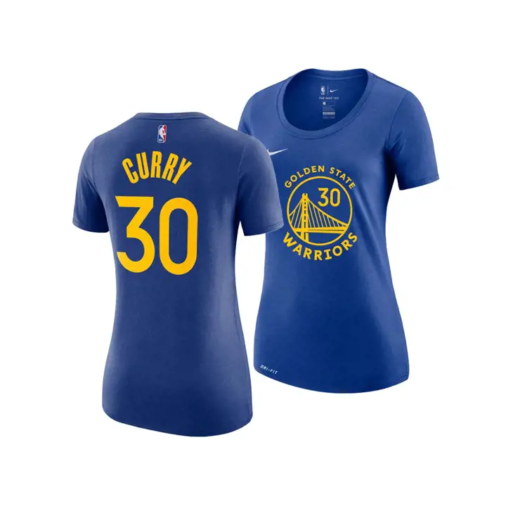T-shirt Femme NBA Warriors N&N Joueur Stephen Curry BLEU