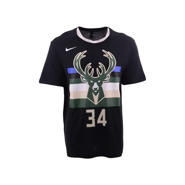T-SHIRT NBA BUCKS JOUEUR VEDETTE Giannis Antetokounmpo NOIR