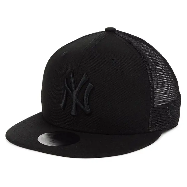 New York Yankees MLB Casquette 59FIFTY en maille coupe-feu (Meshback) noire/noire