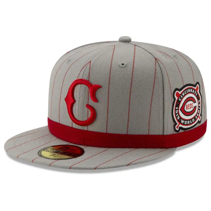 Casquette 59FIFTY Cincinnati Reds MLB World Series Patch 1919 GRY/GRY