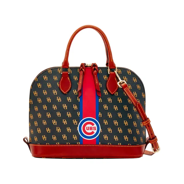 Sac à bandoulière zippé Chicago Cubs Stadium Signature marron/bleu royal