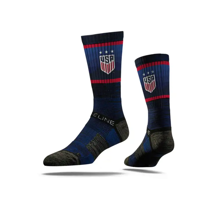 Chaussettes d'équipage de football de la Coupe du Monde de football des États-Unis bleu marine