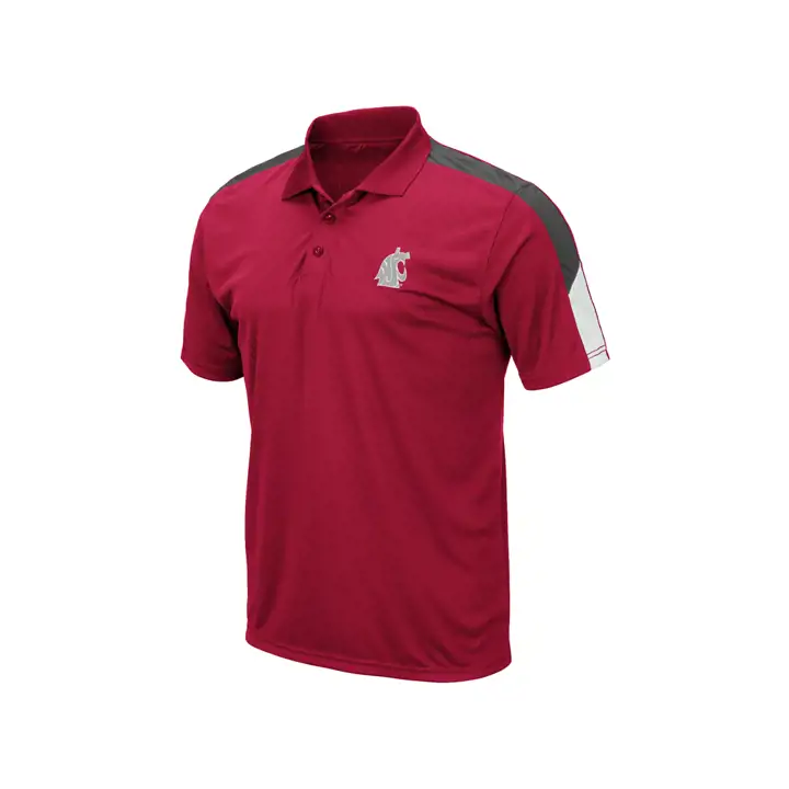 Polo Washington State Cougars NCAA Color Block 19 mars/noir