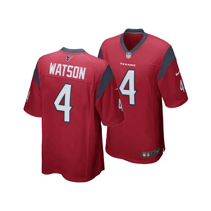 Maillot de football américain Texans DeShaun Watson rouge