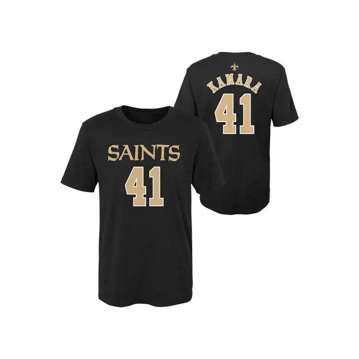 T-shirt Enfant NFL Saints Mainliner Joueur Alvin Kamara noir