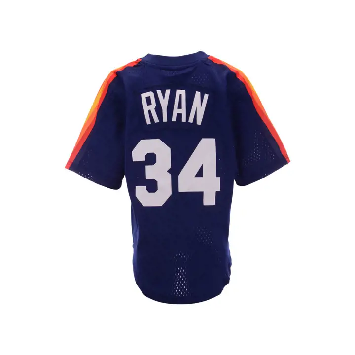 Maillot de baseball en maille pour jeune enfant MLB des Houston Astros M&N Auth BP Nolan Ryan