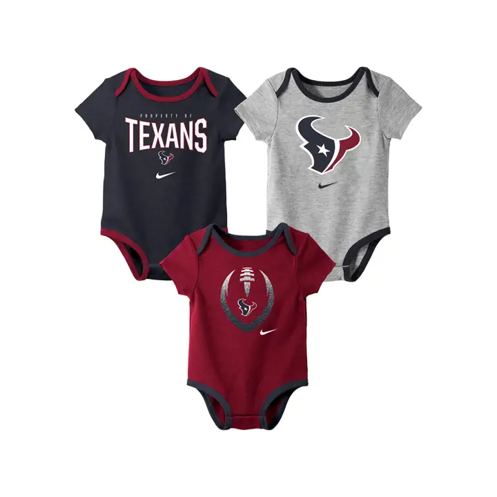 Ensemble Houston Texans NFL pour bébé, icône 3 pièces, 19, marine