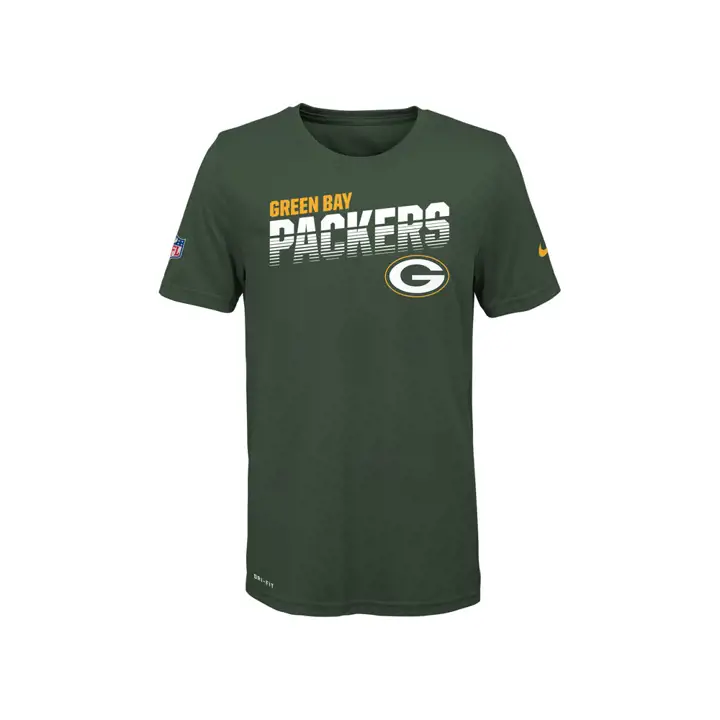 T-shirt Vert Packers de Green Bay NFL Jeune bord de terrain 19