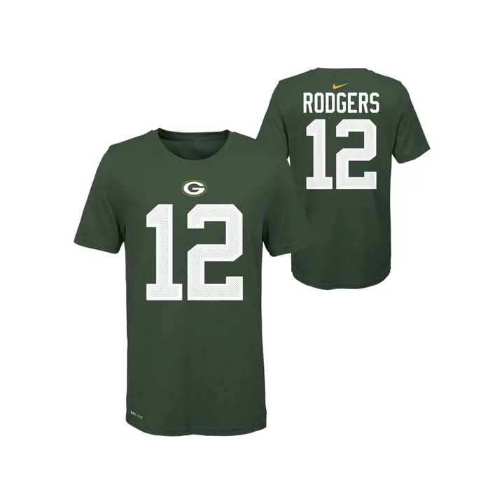 T-Shirt Jeunesse NFL Green Bay Packers Logo N&N Fierté Aaron Rod