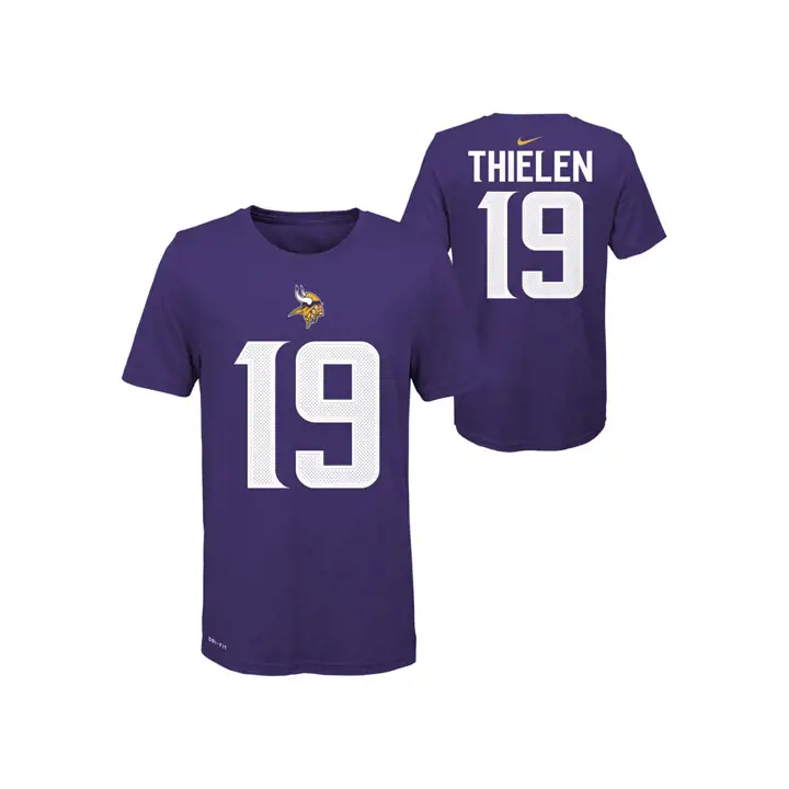 T-shirt Adam Thielen à logo N&N de la NFL Minnesota Vikings Youth Pride