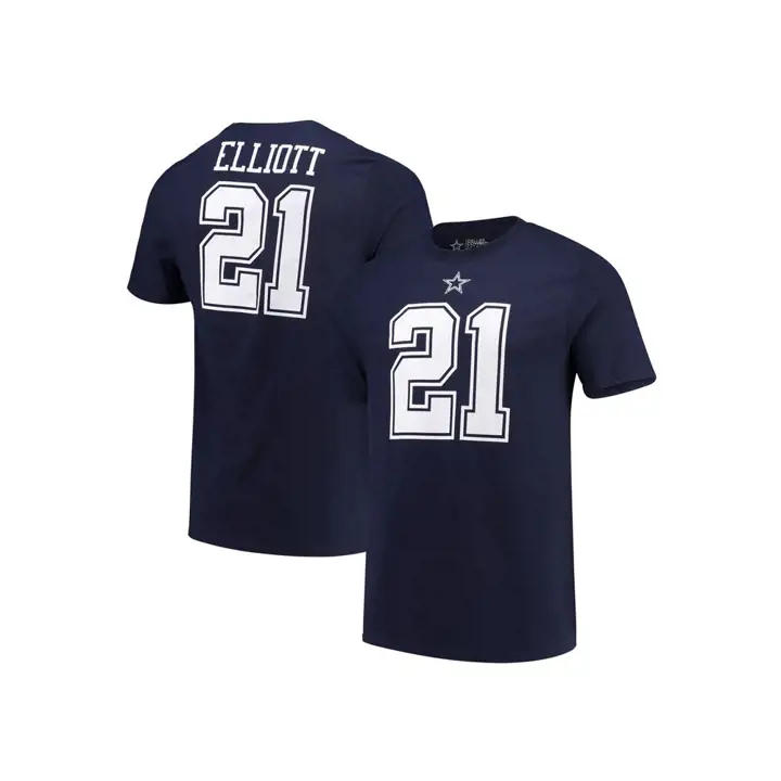T-shirt junior NFL Dallas Cowboys Mainliner Joueur marine Ezekiel