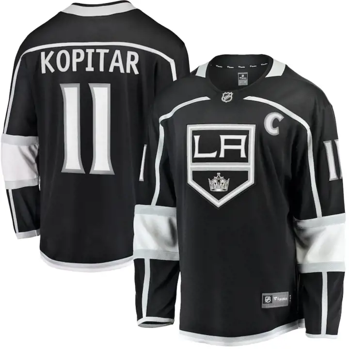 Maillot Joueur NHL Breakaway Los Angeles Kings noir Anze Kopi