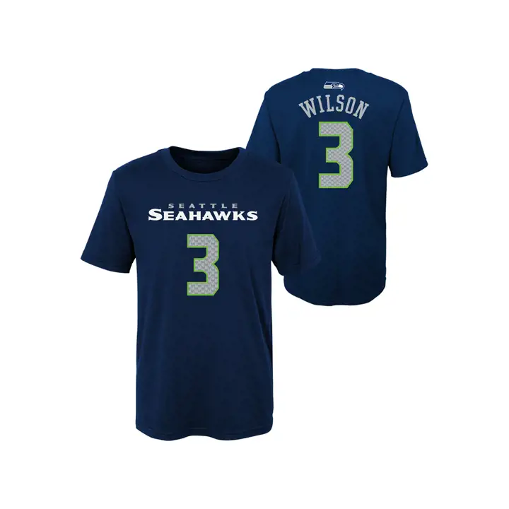 T-shirt NFL enfant Seattle Seahawks Mainliner Player marine Russell