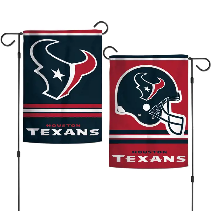 Houston Texans Fanzz Drapeau de Jardin 2 faces NFL noir