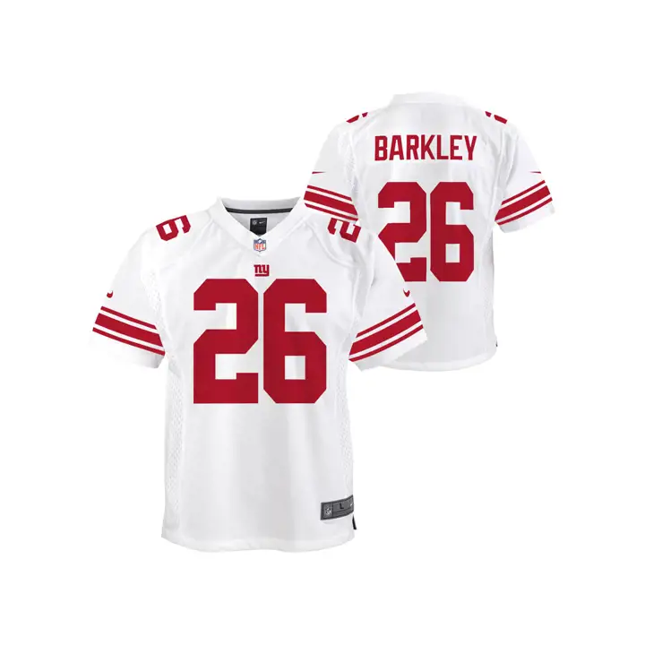 Maillot de match NFL enfant Saquon Barkley blanc des Giants de New York