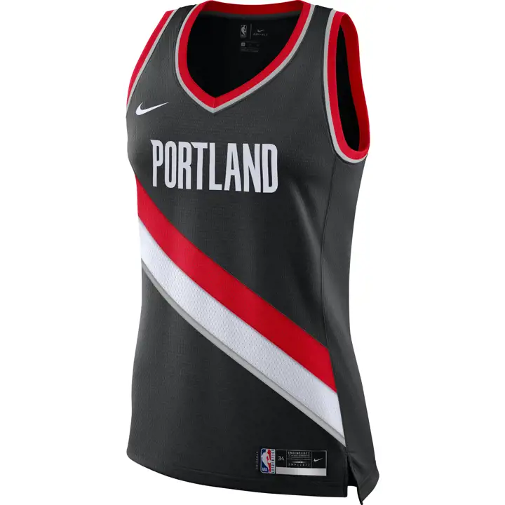 Maillot NBA Swingman pour femme Portland Trail Blazers noir Damian