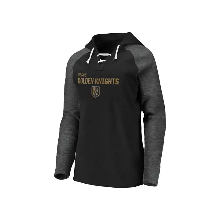 Vegas Golden Knights NHL - Chandail à capuchon pour femme, à lacets, 19, noir