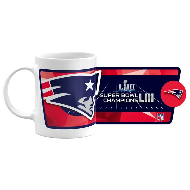 Mug à café CHAMPIONS PATRIOTS - 325 ml marine/blanc