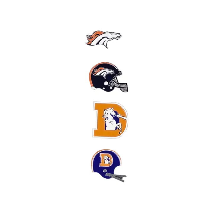 Denver Broncos fanzz LogoEvolution4PinSetNFL noir