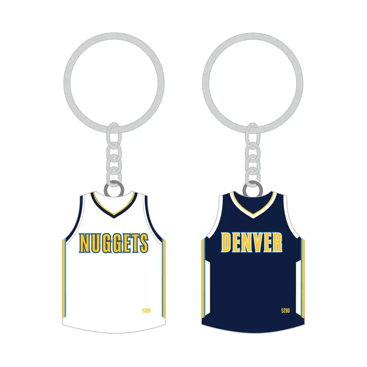 Porte-clés rotatif maillot Denver Nuggets noir
