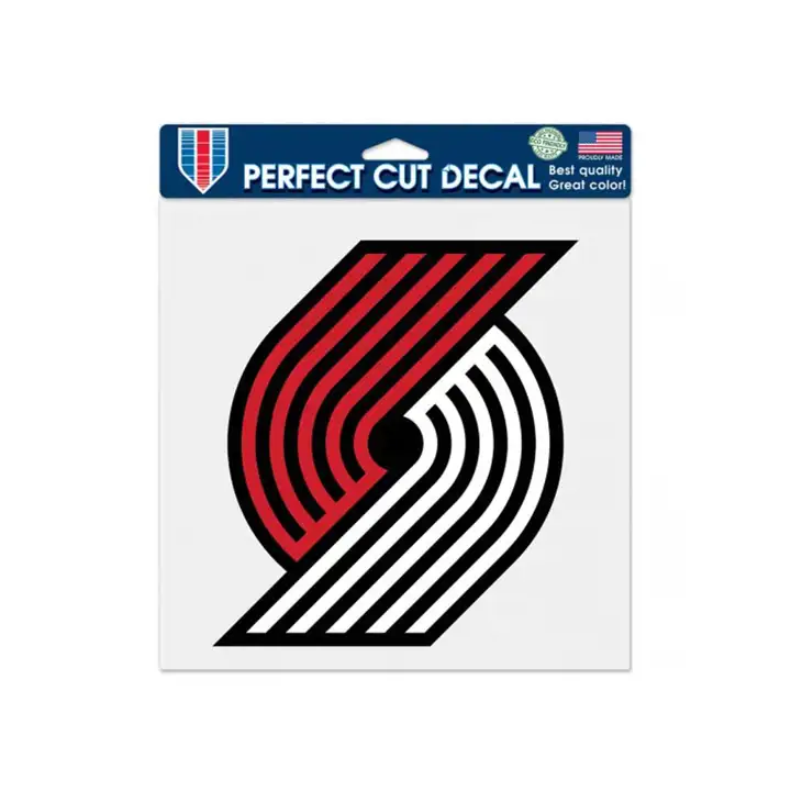 Portland Trailblazers Décalcomanie découpée 8x8 - Couleur noir