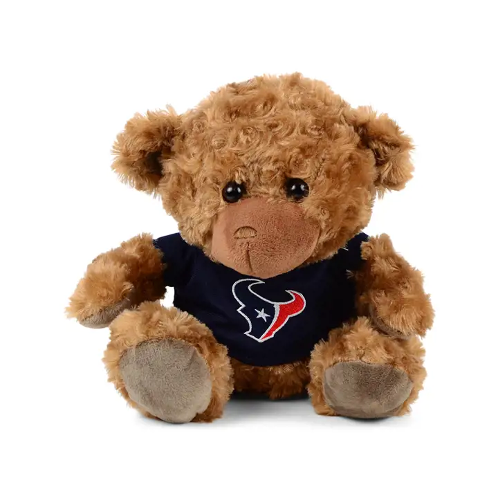 "Ourson en peluche avec t-shirt des Houston Texans 10 po – noir"
