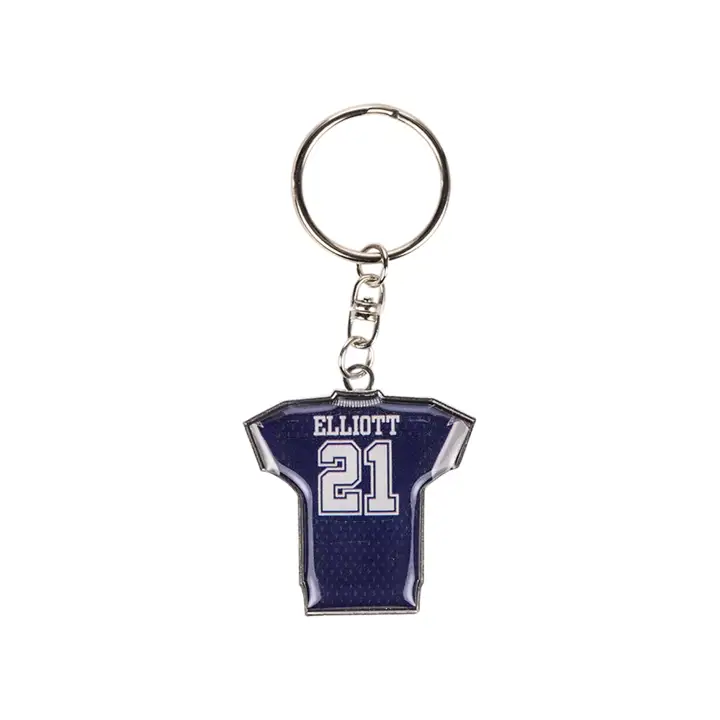 Dallas Cowboys Jersey Spinner Keychain - Joueur noir Ezekiel