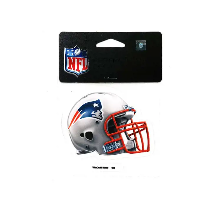 Décalcomanie découpée New England Patriots 4x4, paquet de 2, noire