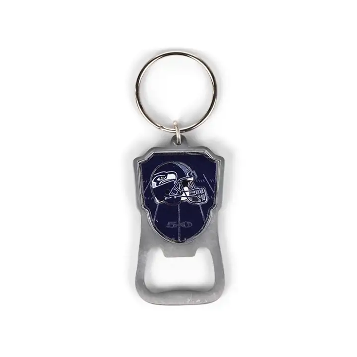 Porte-clés logo principal des Seahawks de Seattle, noir