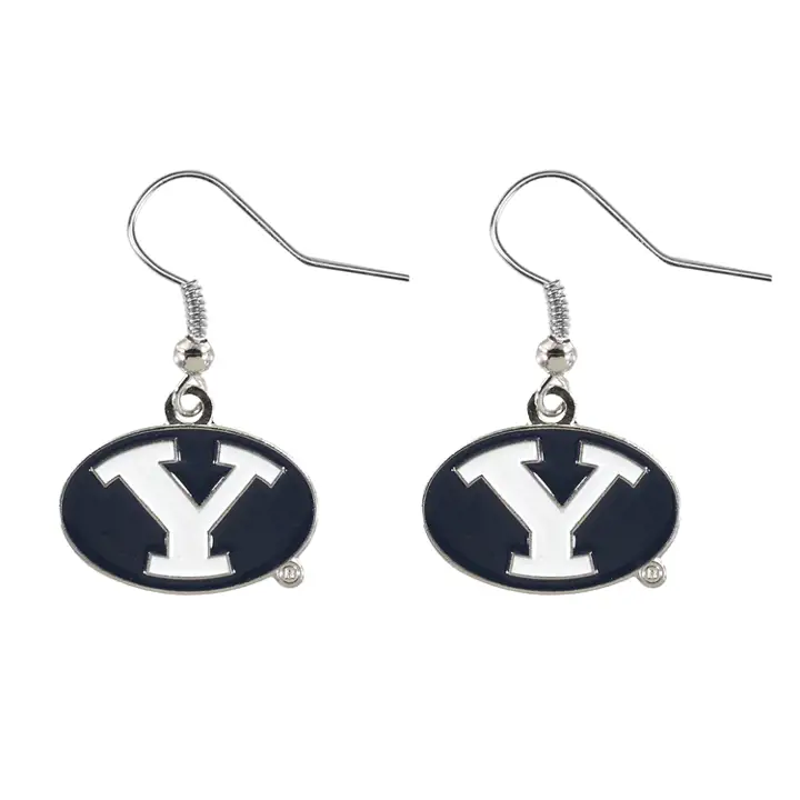 BYU Cougars Logo Boucles d'oreilles pendantes Aminco noir