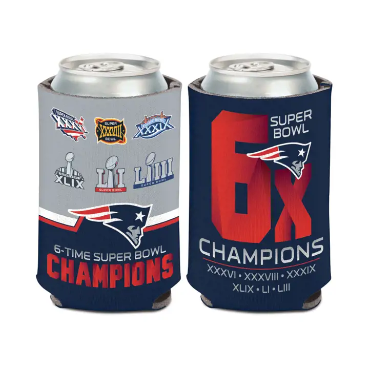 Glacière pour canettes New England Patriots 6x champion du SB marine/argent/rouge